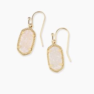 Lee Gold Drop Earrings in Iridescent Drusy